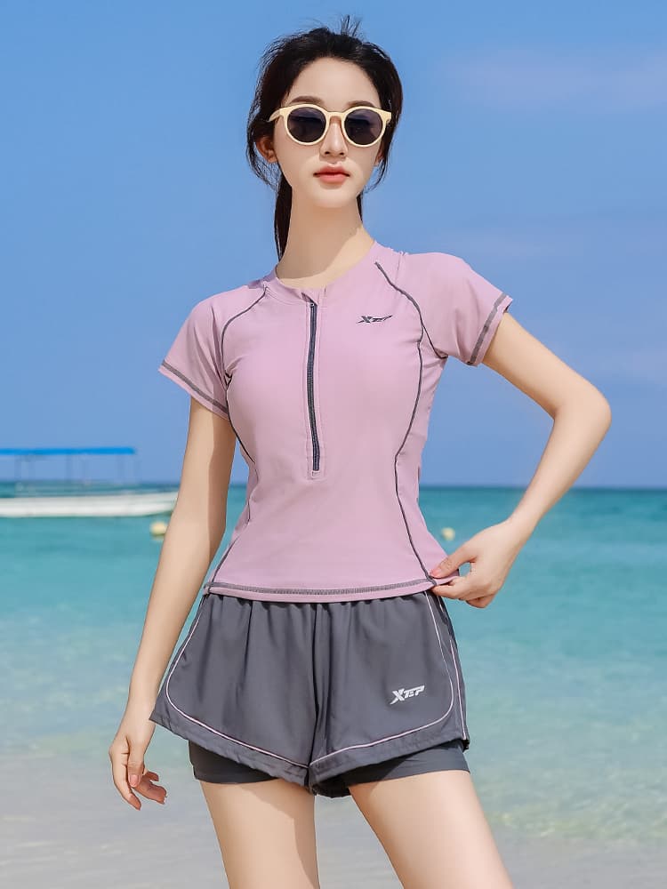 夏色レディース競泳水着上下セット